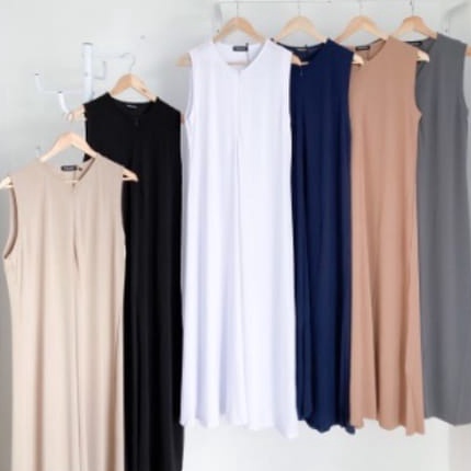 Kepuasan BelanjaA5m0L singlet panjang wanita span polos tanpa lengan SIZE M-L-XL-XXL/dalaman busui/m