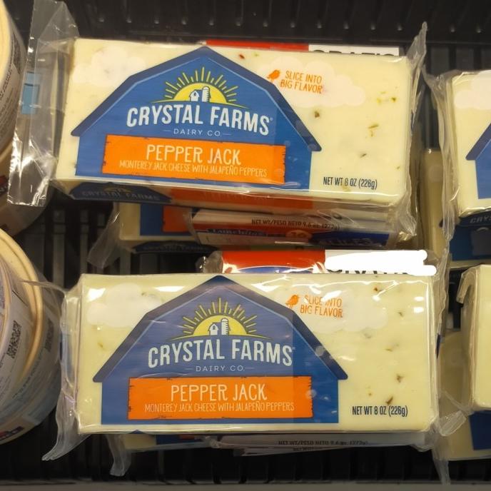 

Ready stock] crystal farms pepper Jack cheese keju 226gr