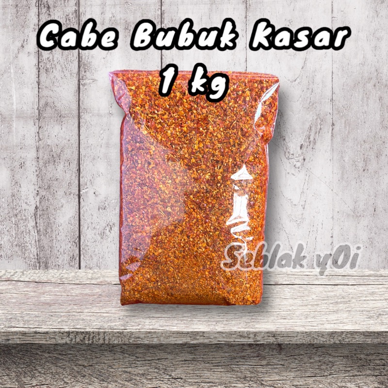 

Cabe Bubuk Kasar 1 Kg Pedas Jeletot