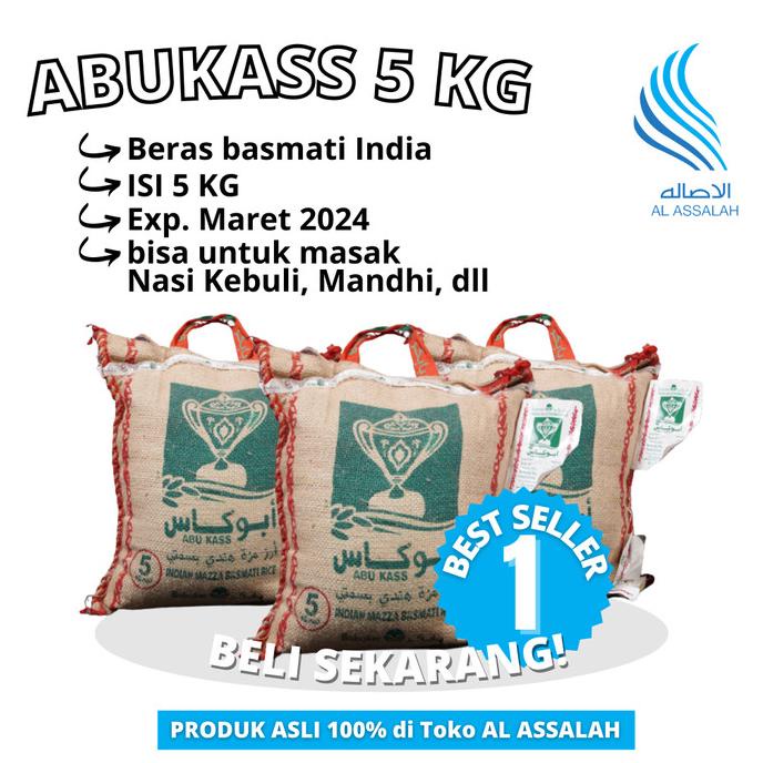 

Beras India Basmati Rice Abukass Basmati 5 kg Kabuli Kebuli Briyani