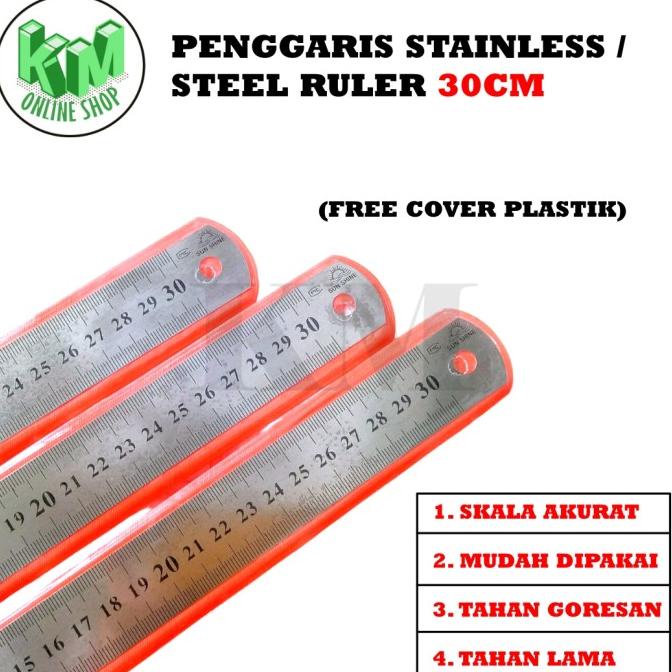 

BEST PRODUK Penggaris Stainless 30 CM Penggaris Tukang