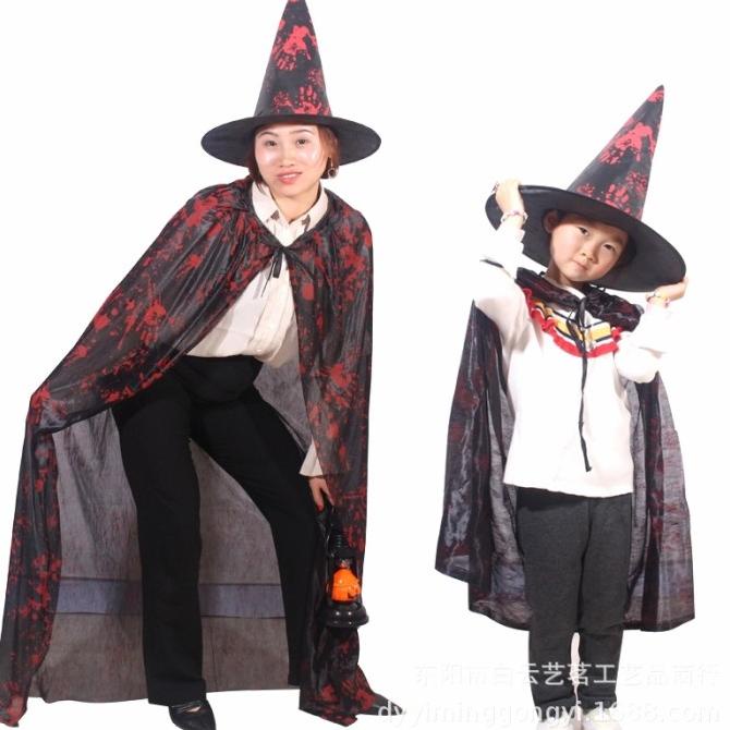 

Kostum Halloween Jubah Merah Set +Topi Cosplay Anak & Dewasa Haloween Stok Terbatas