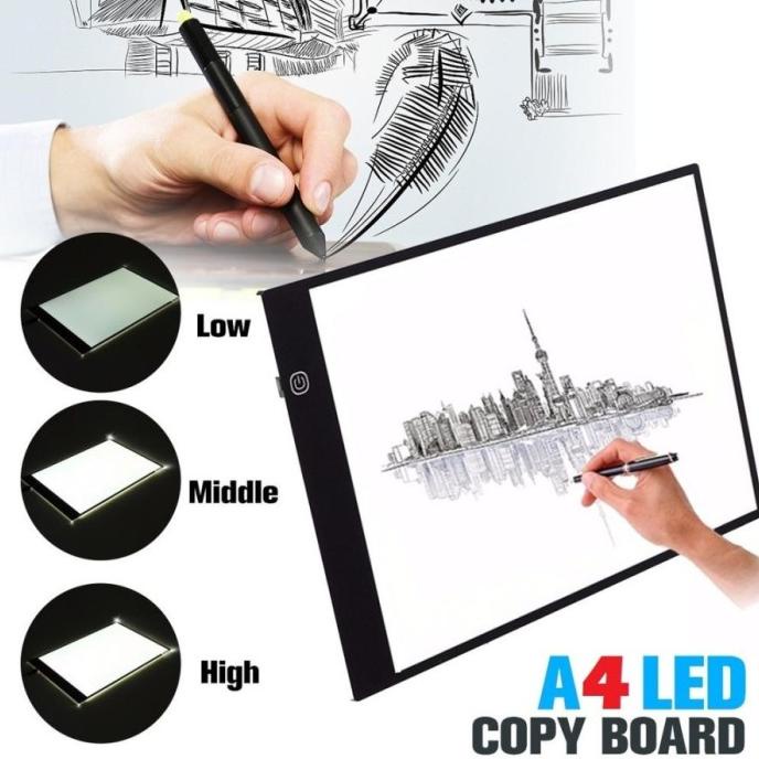 

New Drawing Tracing A4 Board Papan Jipak Led Light Pad Ultra Slim A4 Pengiriman Cepat