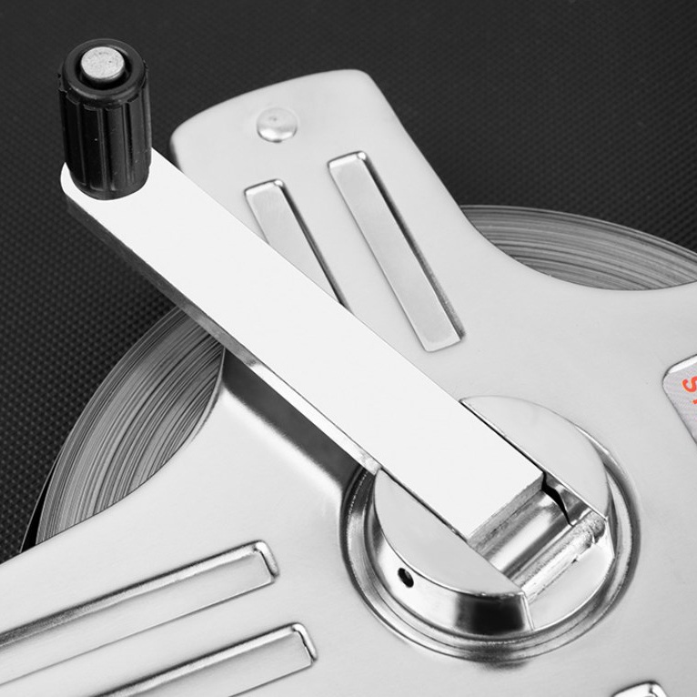 Stainless Steel Meteran Tancap Tanah Panjang 100 Meter / 50 Meter Meteran Roll Plat 50M Meteran