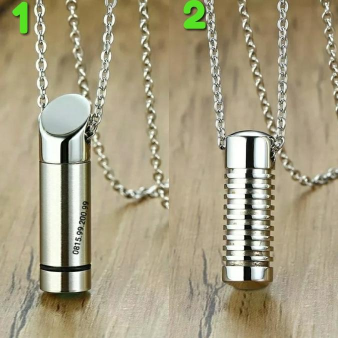 Liontin Tabung Stainless Stok Terbatas