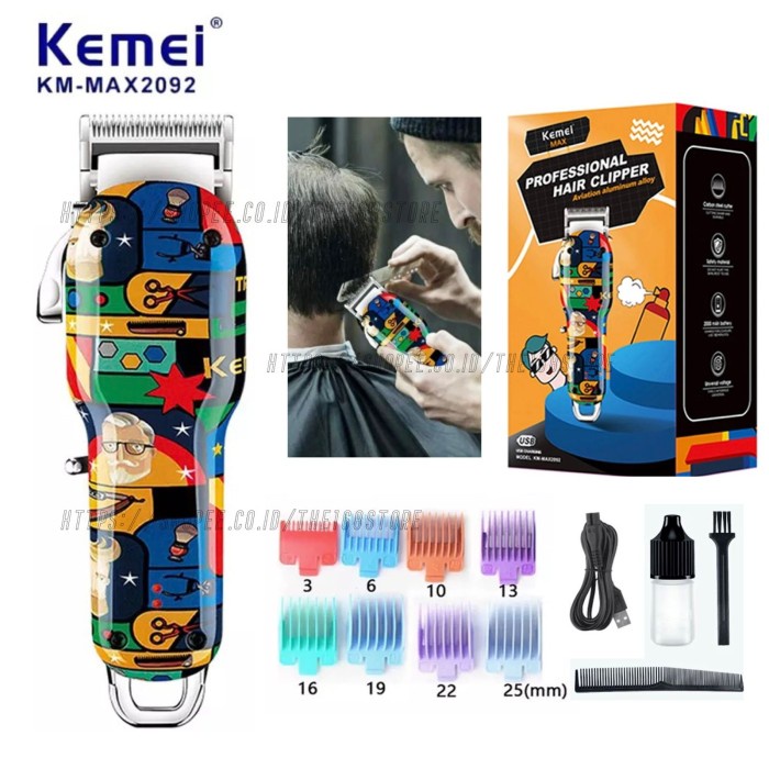 Kemei Alat Cukur Rambut Hair Clipper Cordles Turbo Cukuran KM MAX 2092