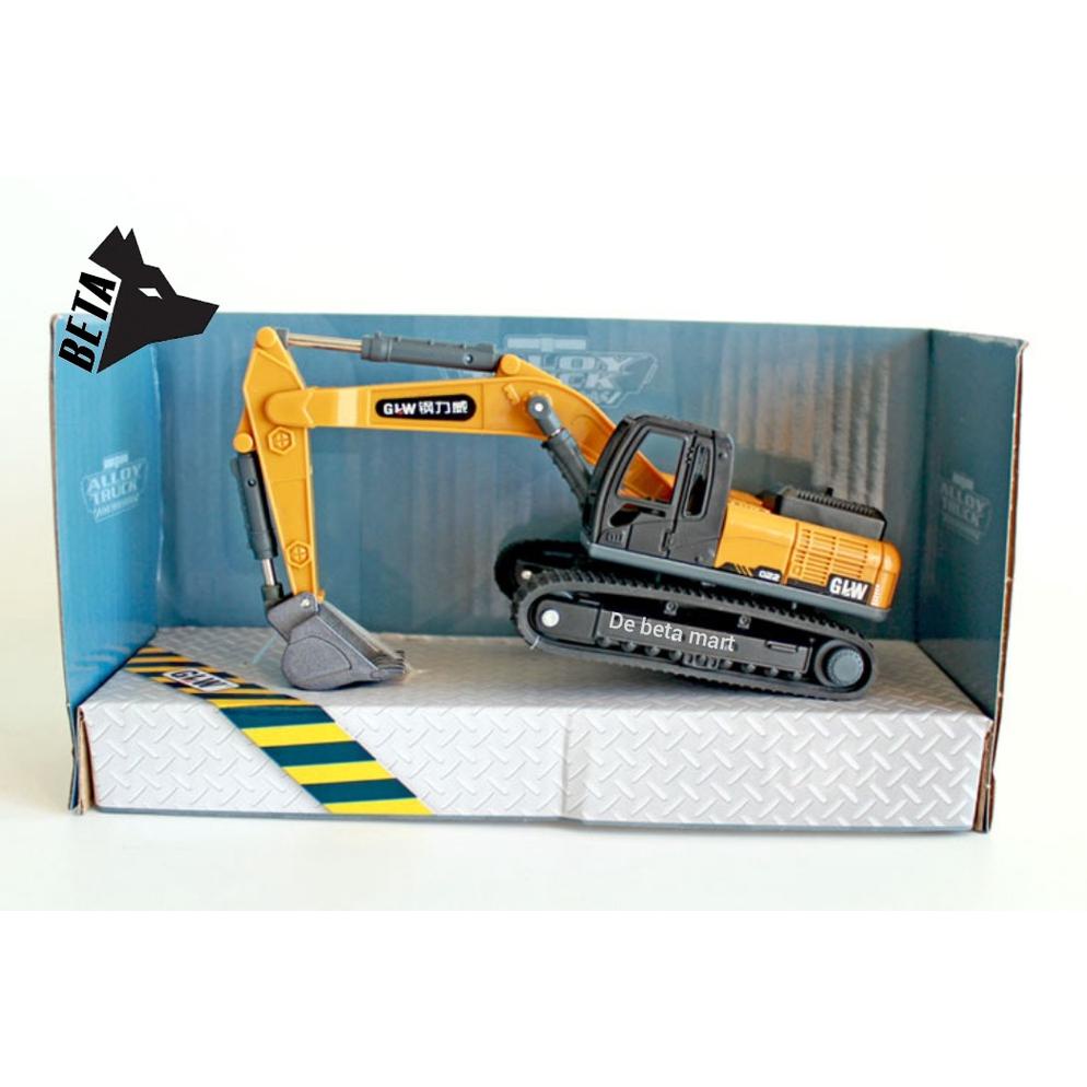 [CND] DIECAST EXCAVATOR GLW MODEL PREMIUM BAN KARET MINIATUR TRUK KERUK BEKO HADIAH EDUKASI ANAK Ter