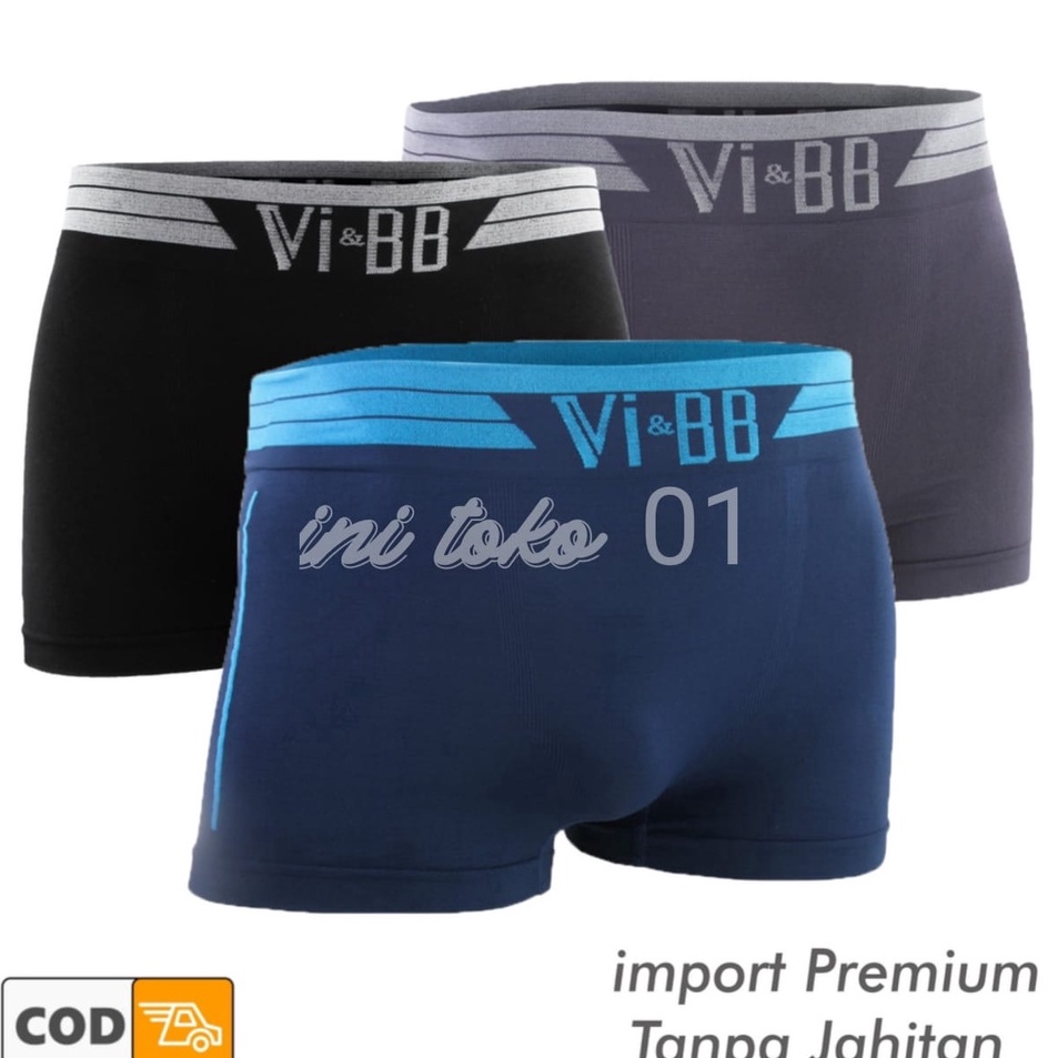Original Harga promo 3 pcs. Boxer pria dewasa | Celana dalam pria | Boxer vi bb. ?