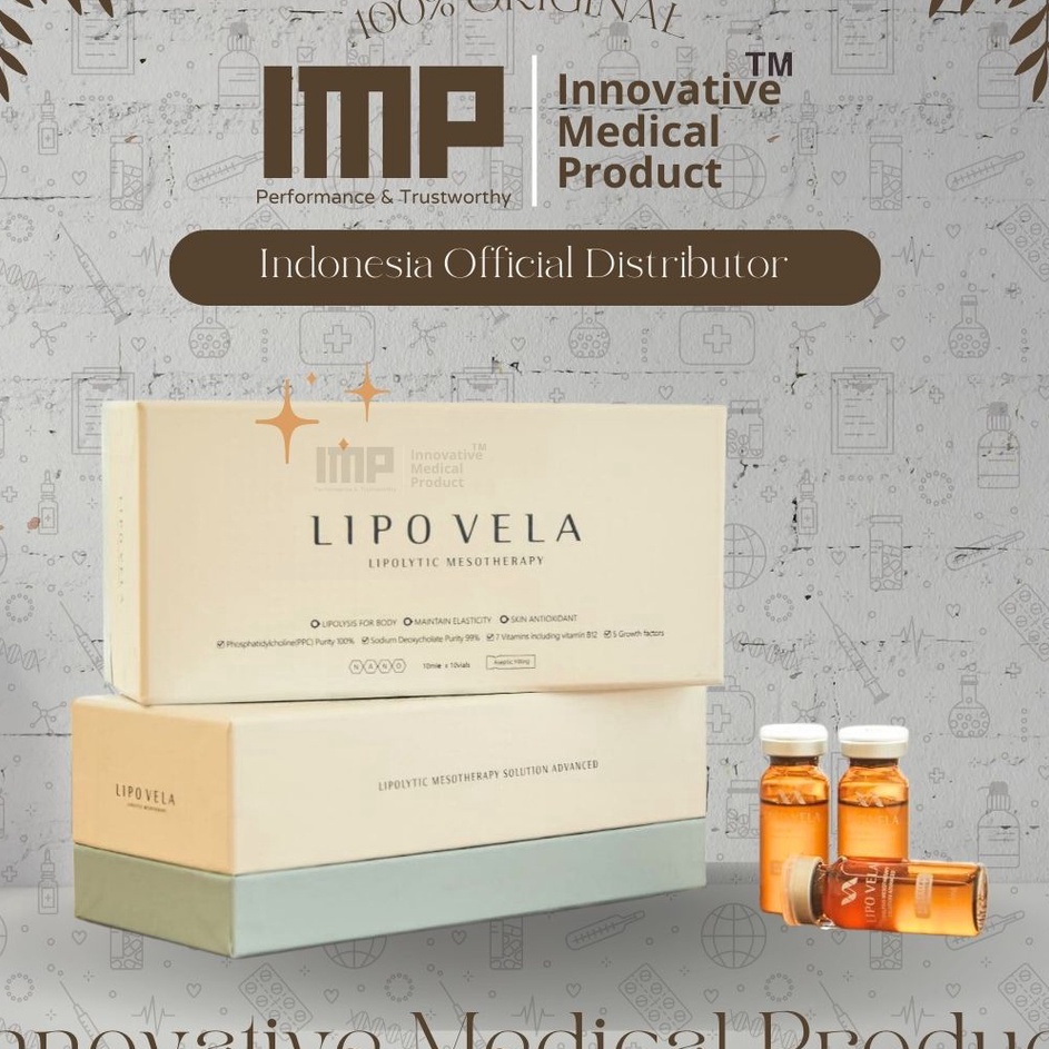 YHFX6955 TERMURAH IMP - Lipovela - Meso Slimming & Growth Factor - Ecer - L Carnitine - Lemak Hancur