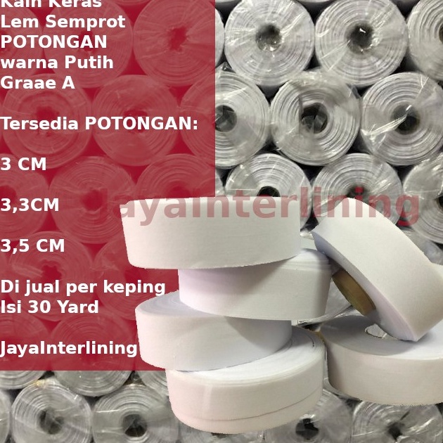 ✨SHOPEE MALL✨ kain keras Manset Klep interlining semprot lem potongan murah