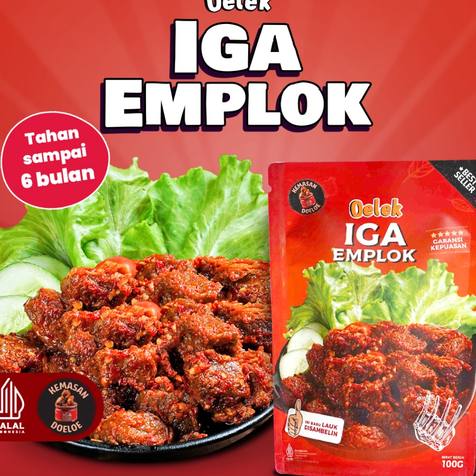 

HCVF0965 TEBUS MURAH Iga Emplok Oelek (100gr) / Iga Mercon / Iga Sambal / Oseng Iga