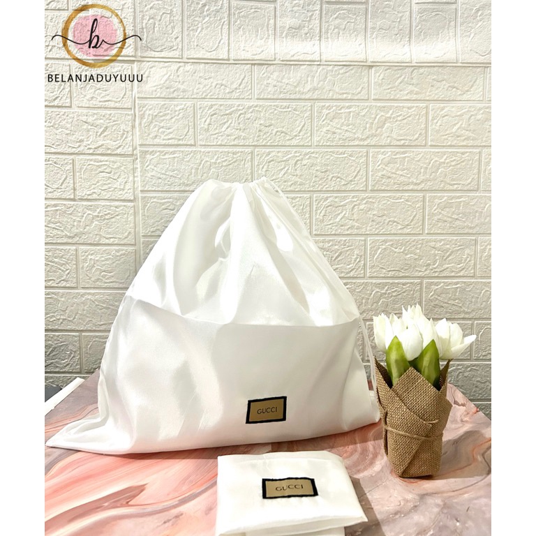 4.4 Promo >> Dustbag Gucci Satin Sarung Tas Pelindung Debu Db Branded Db Pengganti
