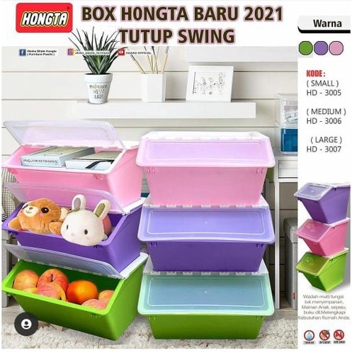 HARGA SPESIAL HONGTA - PROMO TERBATAS  Storage Box Swing RICE BOX / Tempat Beras / Slide ( GRATIS ON