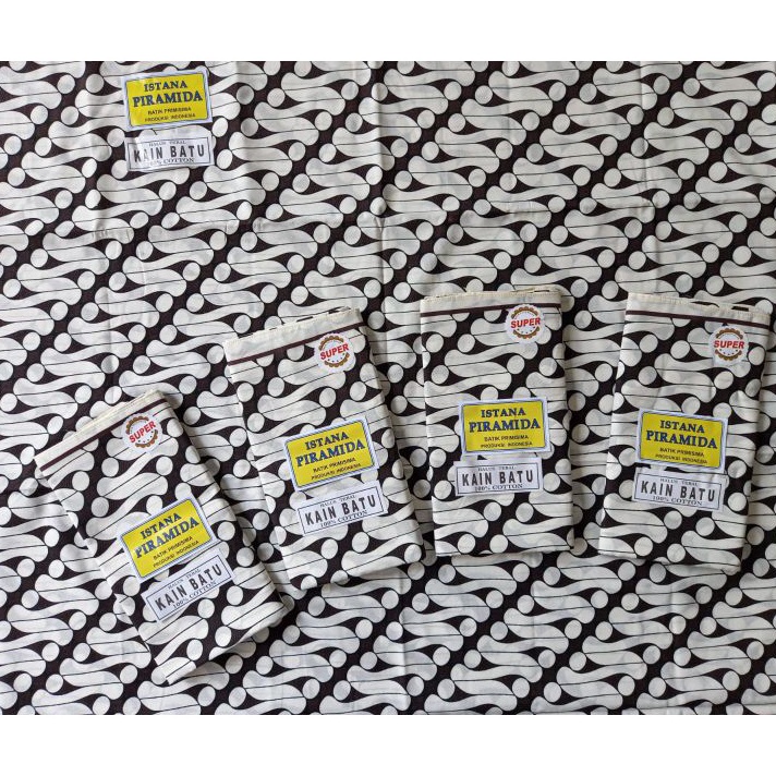 SFNT6955 Terlaris Kain Panjang Putih Corak Parang Batik Pekalongan Jarik