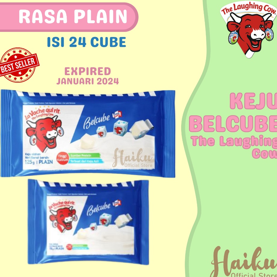 

Big Sale Keju Belcube plain Cheese 125 gr keju mpasi bayi / The Laughing Cow (Belcube bulat) Produk Keren