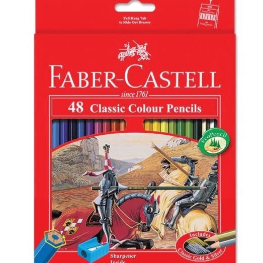 

➩↓✮≛ PENSIL WARNA FABER CASTELL 48 WARNA PANJANG CLASSIC Bestseller