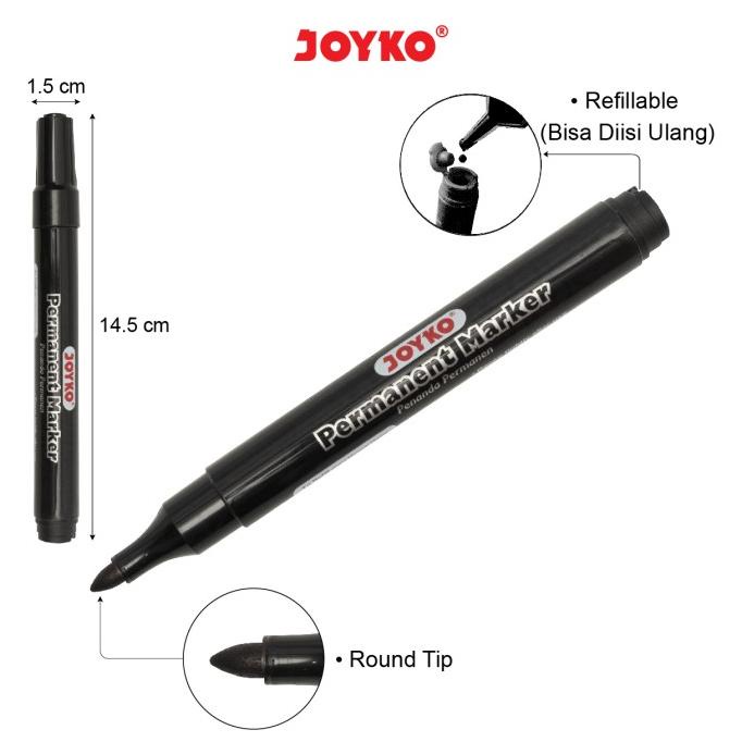 

Joyko Permanent Marker REFILLABLE / Spidol Permanen Joyko ISI ULANG