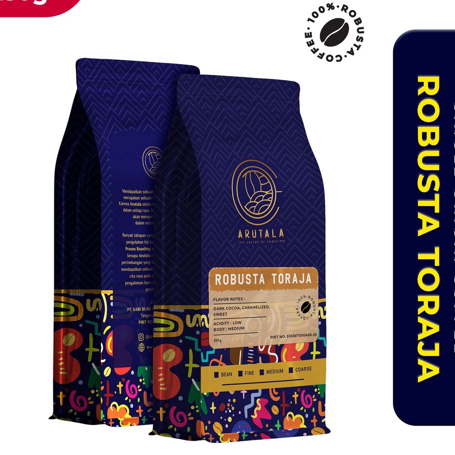 

☍✭✽ ARUTALA Kopi Toraja Rantebua Robusta Coffee 250 gram ★★★★★