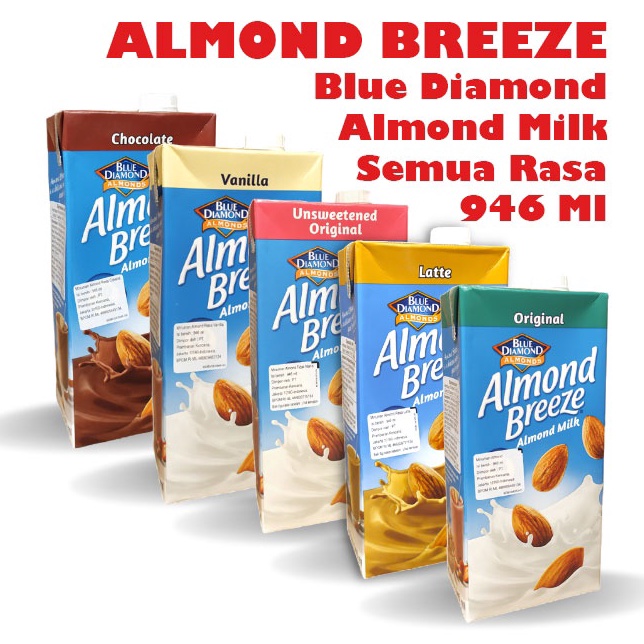 

PRODUK AWAL TAHUN Almond Breeze Blue Diamond Almond Milk Susu Almond Semua Rasa 946 ml