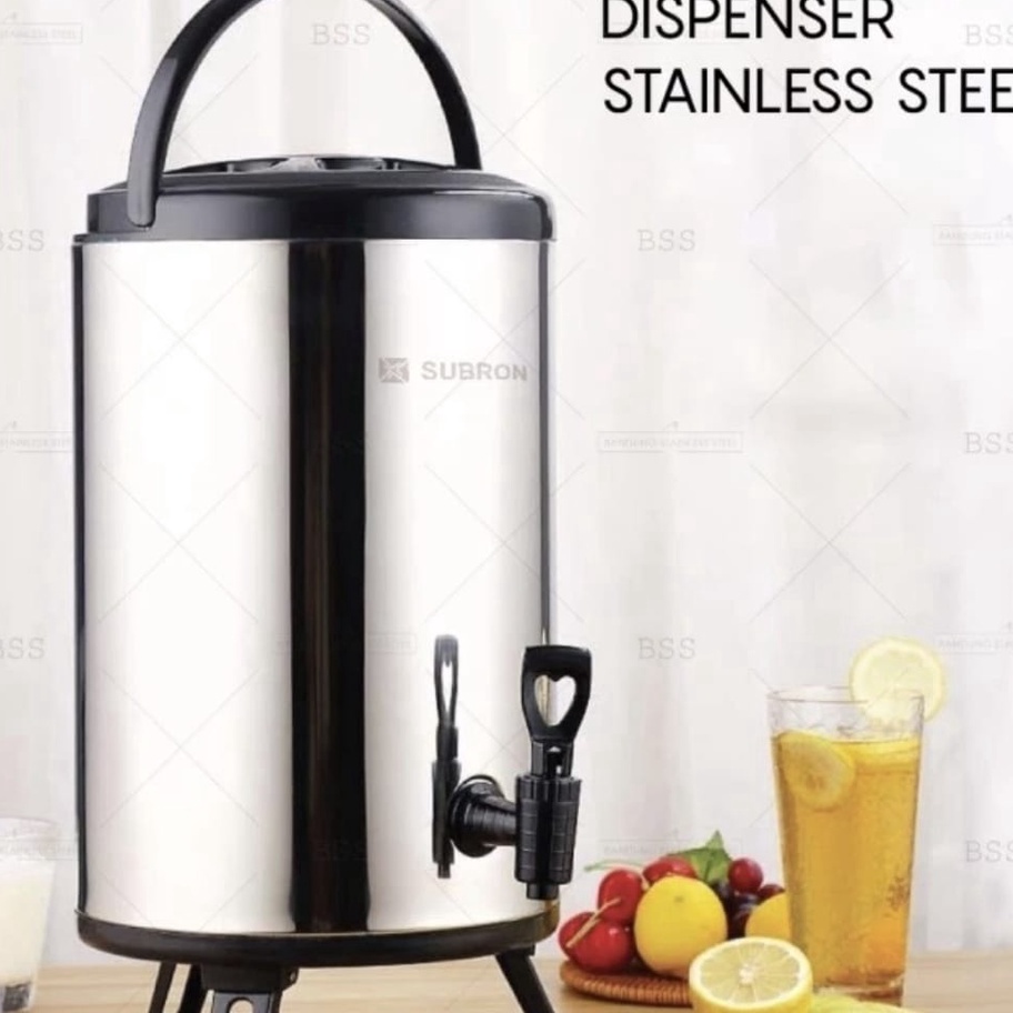 ➷➷✻✫ Milk Tea Bucket - Termos Air Jumbo Stainless SUBRON WATER JUG DISPENSER STAINLESS Ready Stok