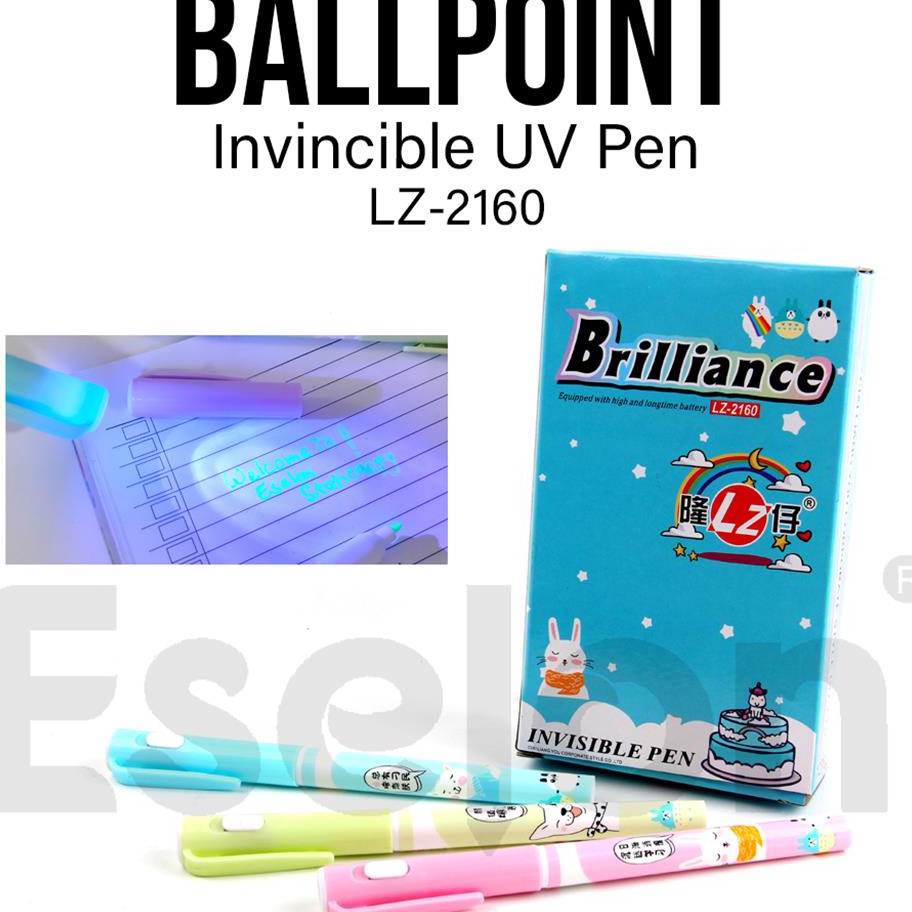 

SVCJ5254 Terbaru 12pcs Pulpen Lampu Ajaib 2160 / Invisible Pen Senter UV