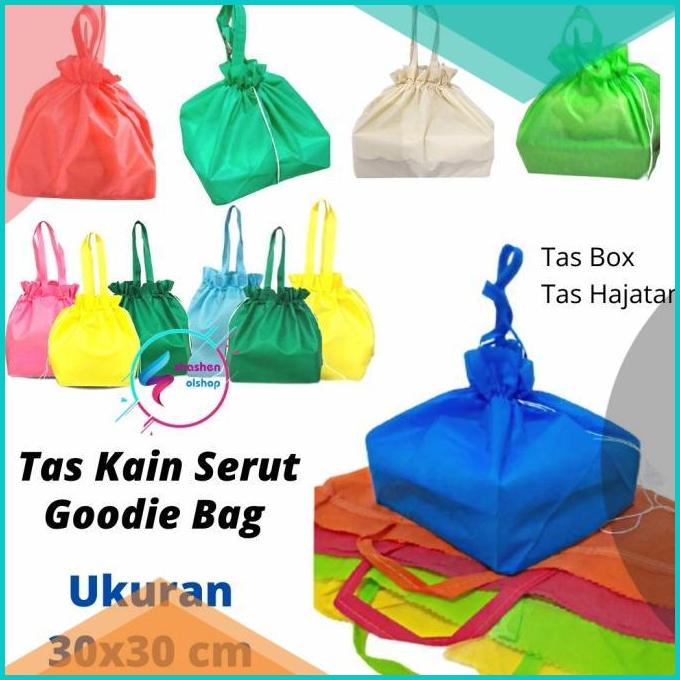 

Tas Spunbond Serut Tas Kain Serut Goodie Bag Polos Ukuran 30x30 cm 20JVLZ3 perkakas