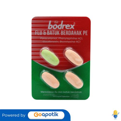 BODREX FLU DAN BATUK BERDAHAK PE STRIP 4 TABLET