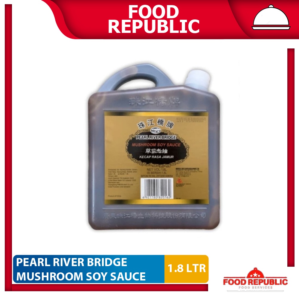 

Mushroom Soy Sauce 1.8 Ltr Pearl River Bridge Kecap Asin Jamur Halal