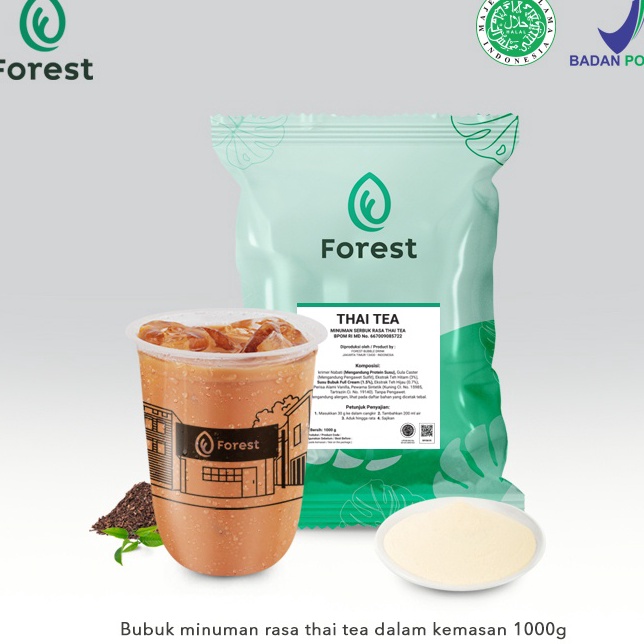 

➞✸✿ THAI TEA Bubuk Minuman Powder - Forest Bubble Drink