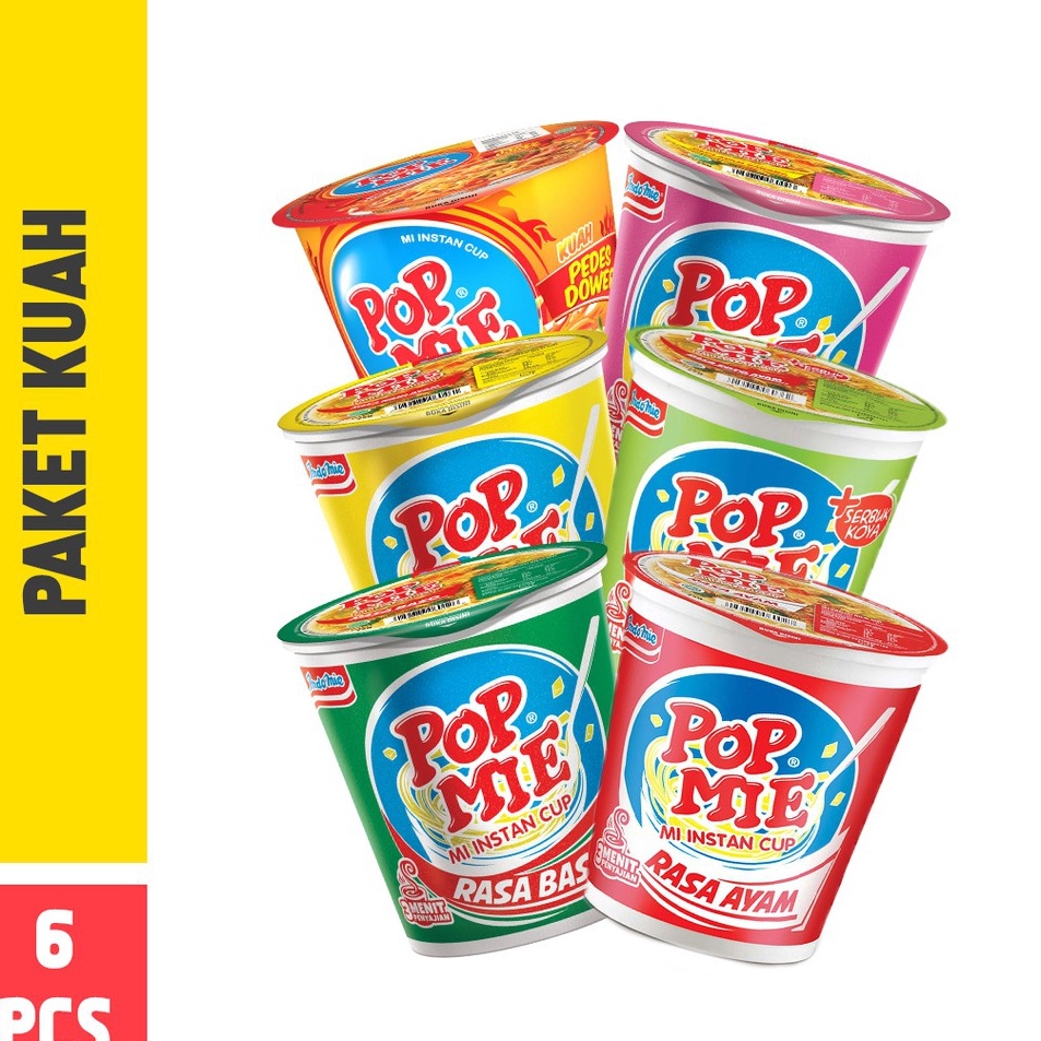 

☌➜✥ Pop Mie Paket Kuah 6pcs 450gr