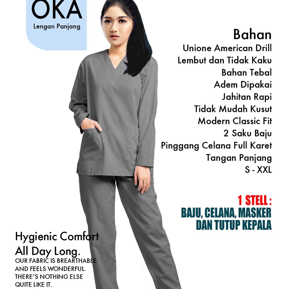 ➾❈❁ Oka Lengan Panjang Baju Ok Trust Wear Stok Banyak