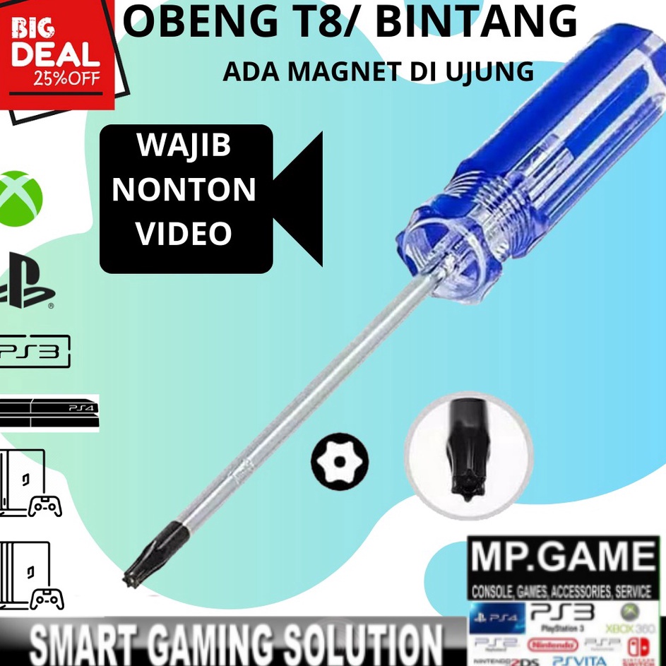 Hot Sale Obeng Torx T8 T9 Stik Xbox PS3 Slim Super Slim PS4 Obeng Bintang