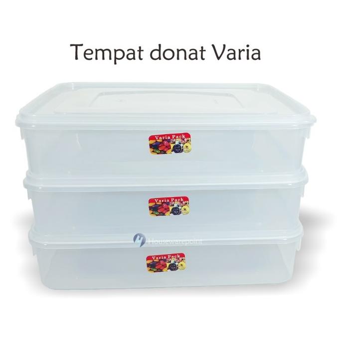 Ready oke] Box/Kotak/Container/Toples Makanan Kue Donat Varia Pack 3500 Ml,5000Ml