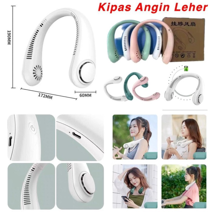 BISA COD Kipas Angin Portable Gantung Leher Neck Fan Electrik Kipas Angin Mini /KIPAS ANGIN