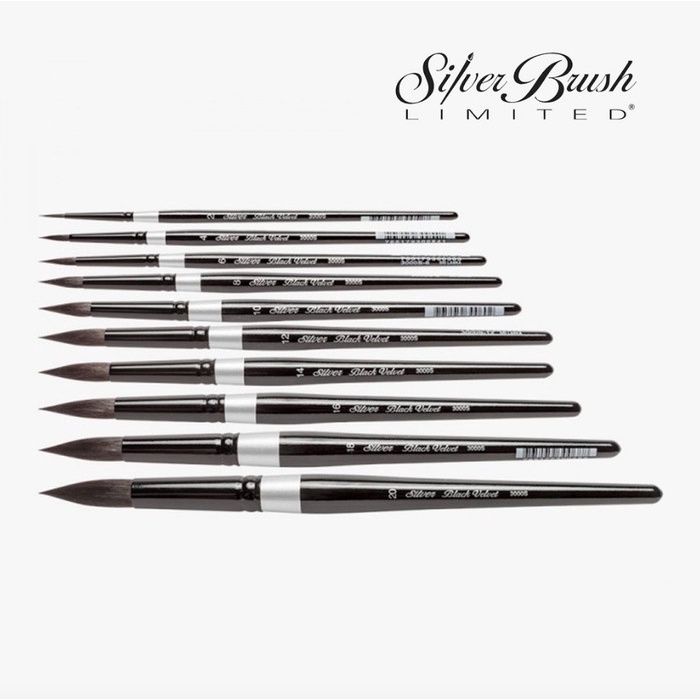 

Silver Brush Black Velvet - Round 3000S