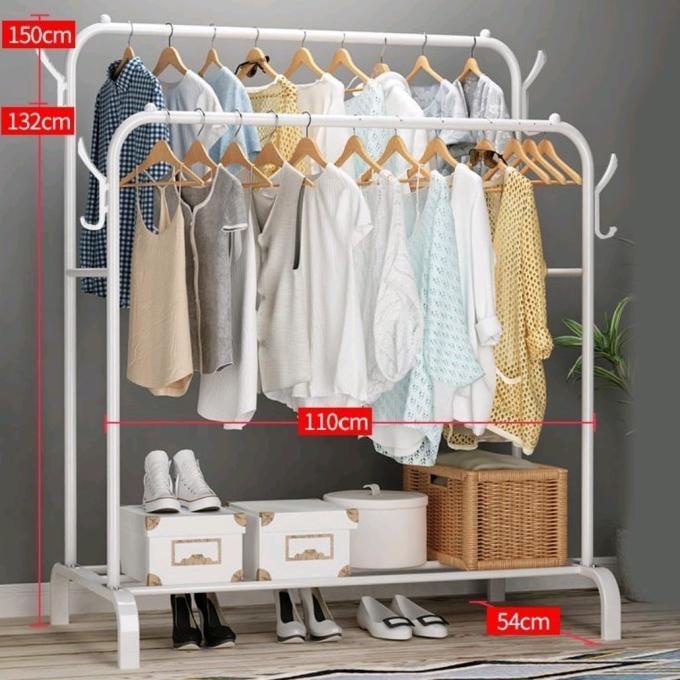 @=@=@=@=] RACK DOUBLE POLE BIG STAND HANGER / DOUBLE STAND HANGER