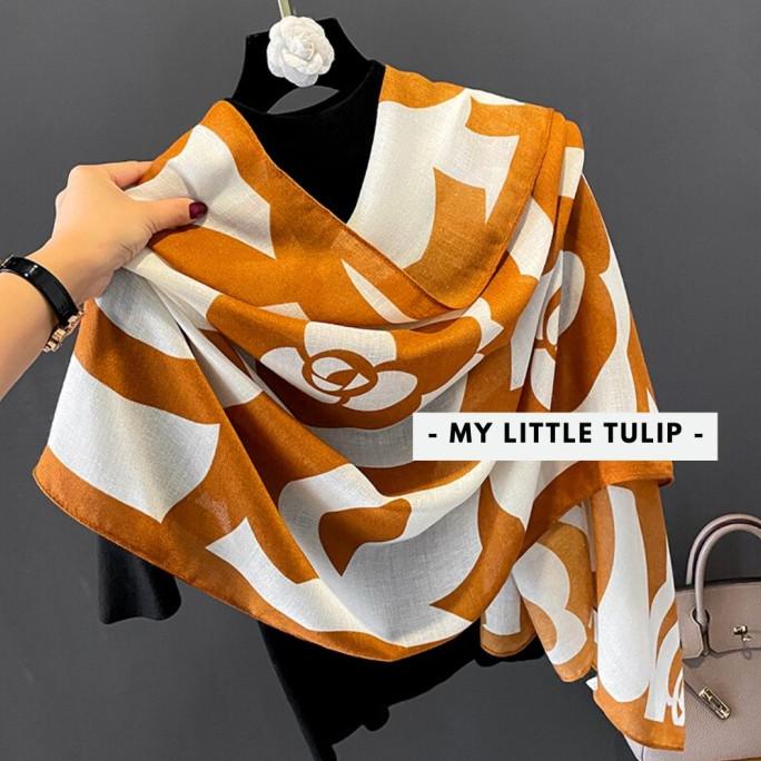 Discount Pashmina Cantik Jilbab / Hijab Motif / Scarf Lebar Besar Kerudung Cewe