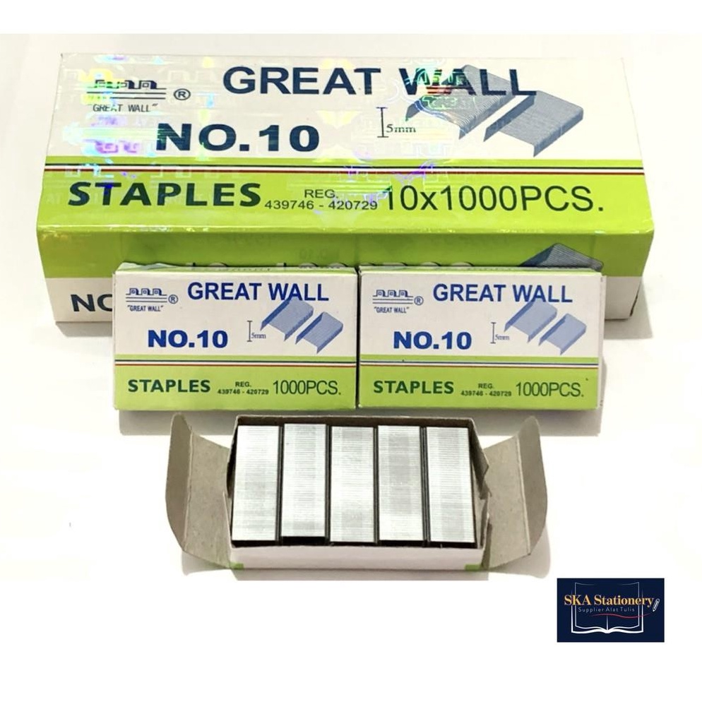 

GW0 Refill/Isi Staples Greatwall no 10 ORI (Pak) 74