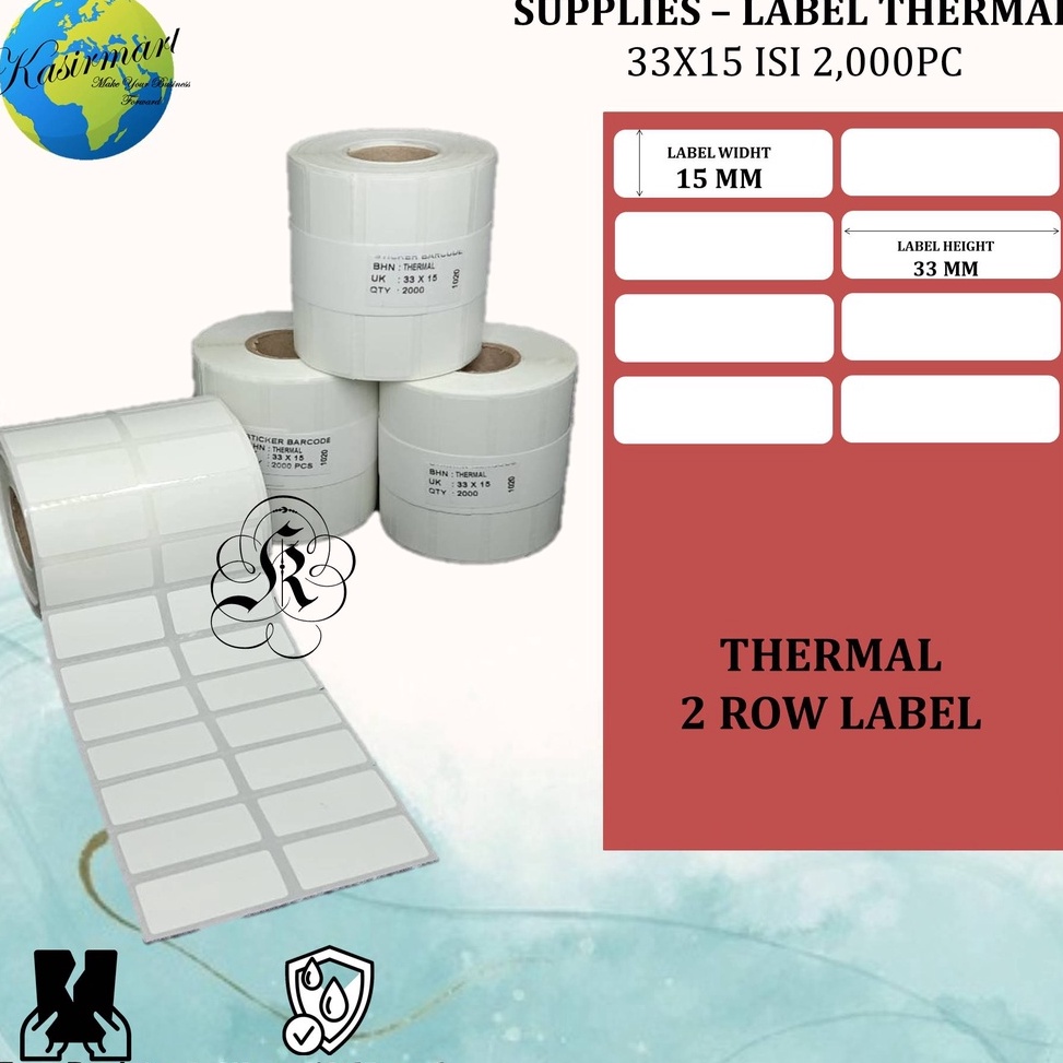 

➩ LABEL/STIKER THERMAL/BARCODE/HARGA 33X15 UNTUK PRINTER POSTEK C168/BI428/XP420/CP2140/XP365/XP360 5490