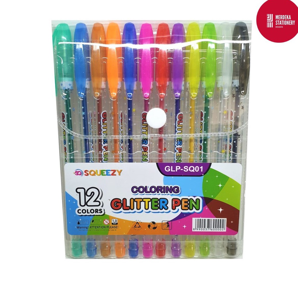 

100 Bolpen/Bolpoint/Ballpen/Pulpen/Pena Glitter/Gliter 12 warna 1.0 mm 7288