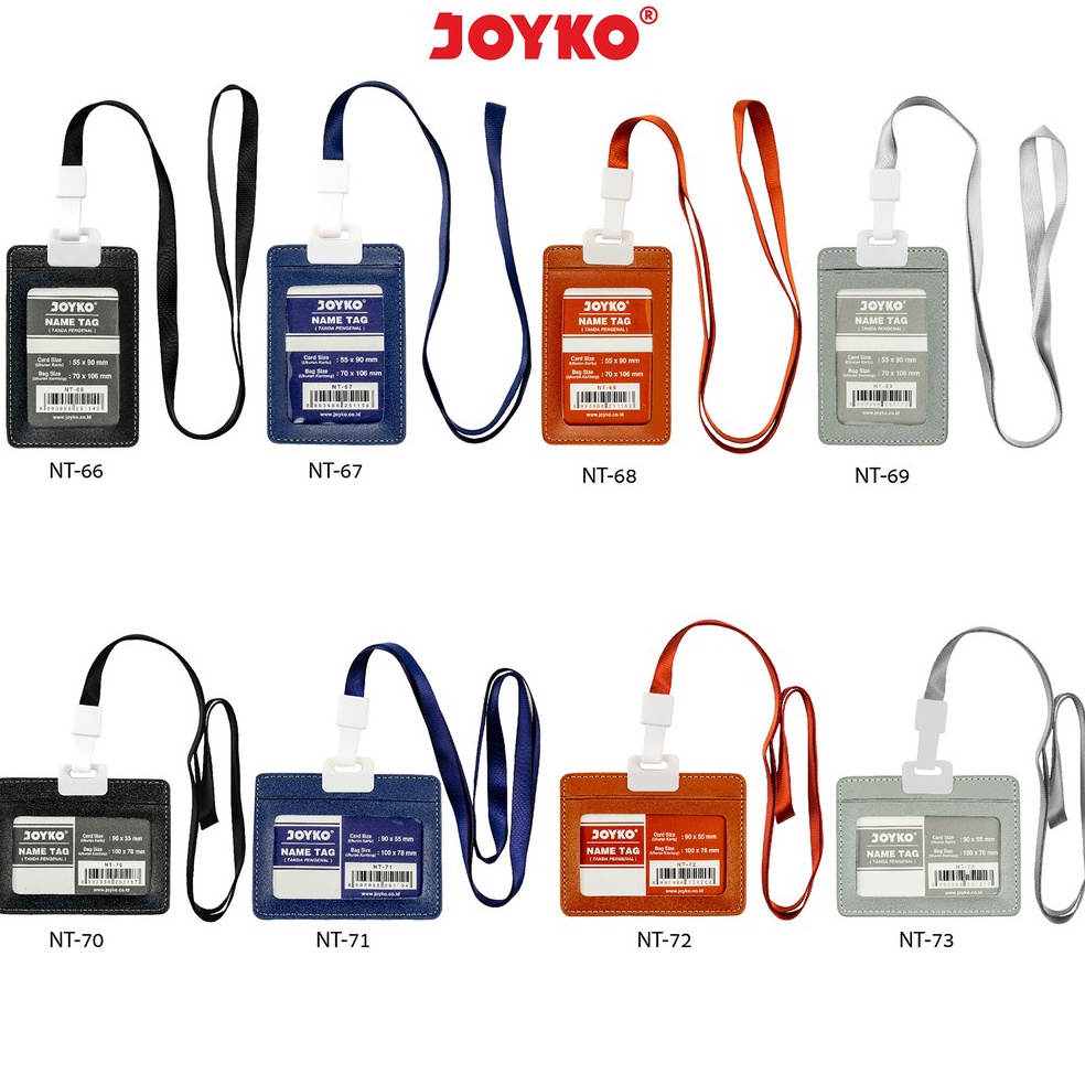 

9.9 MALL Joyko Name Tag Tanda Pengenal Gantungan Kartu Nama Kulit