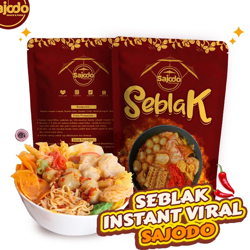 

BFWB1427 11.11 SEBLAK INSTANT VIRAL KHAS SAJODO SNACK & FOOD