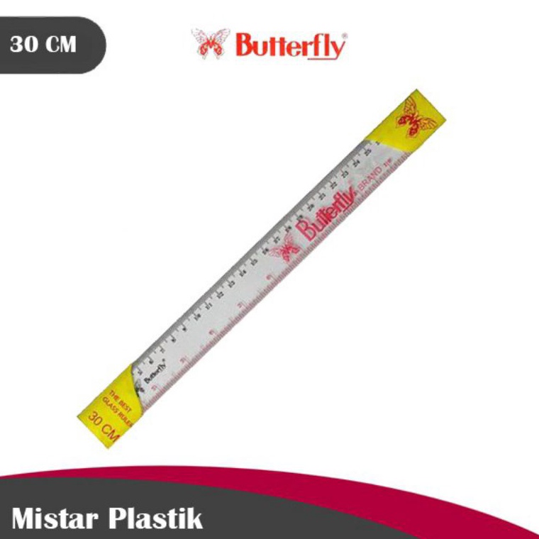 

Realpct Penggaris plastik Butterfly 30cm ( 1pak/12pcs )