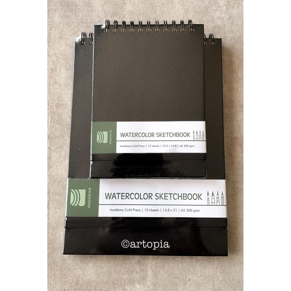 

[ART. S65N] Artopia Baohong Sketchbook Sketch Book Watercolor Academy HP/CP A5/A6 15Lembar 300gsm