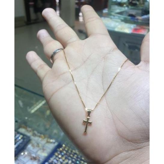 Kalung Salib Polos Emas