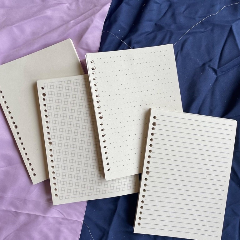 

TDK Loose Leaf Bookpaper 90GSM A5 B5 / Loose leaf broken white / Isi Binder Bookpaper 52