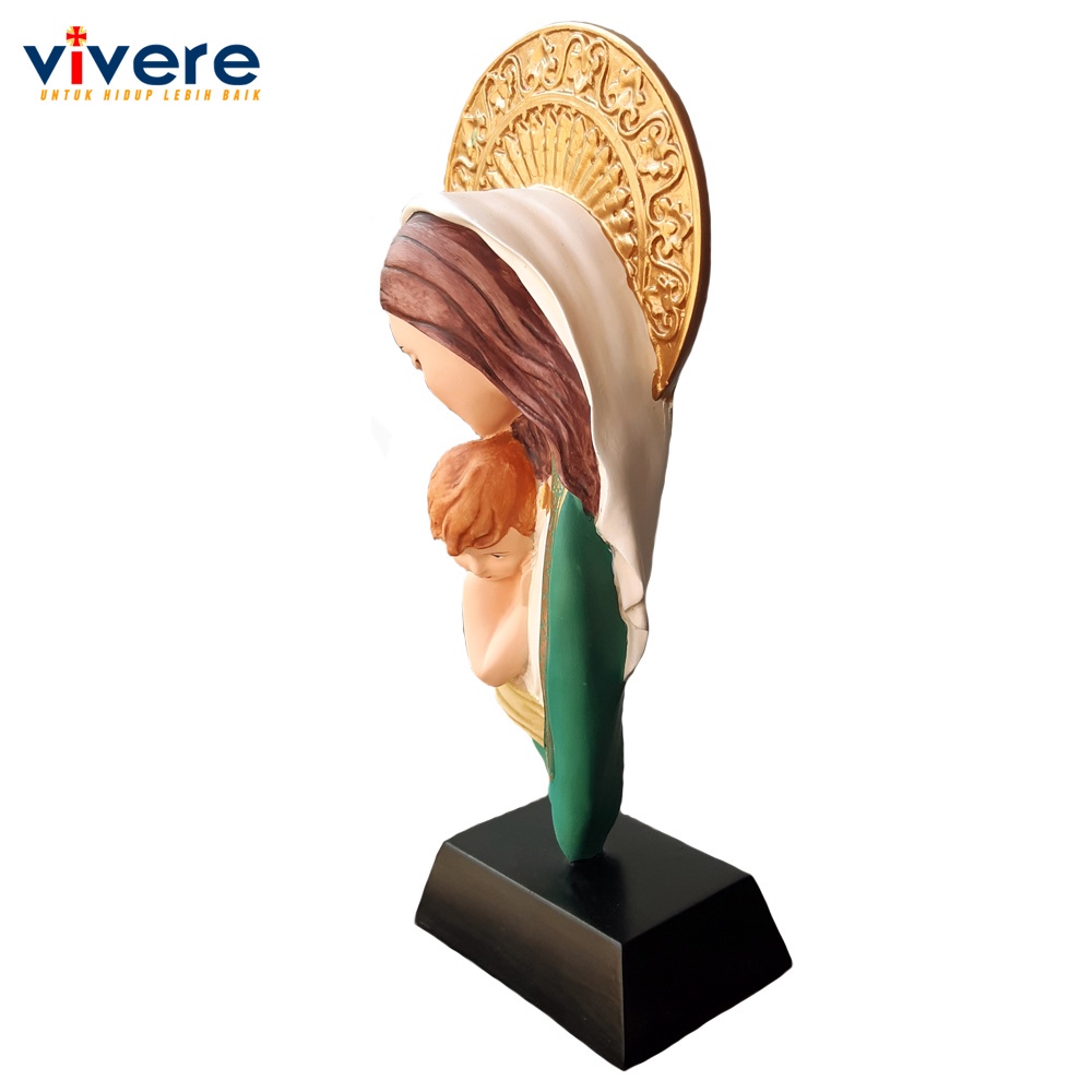 Pajangan Duduk Patung Maria Bunda Dan Bayi Yesus 31 Cm