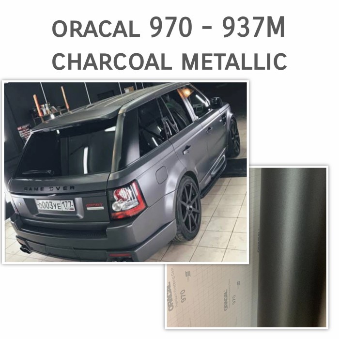 ✅Sale Stiker Mobil Wrap Oracal 970 - 937 Charcoal Metallic Matt Bisa Sameday
