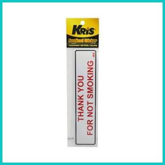 

KRIS STIKER THANK YOU FOR NOT SMOKING STICKER SIGN LABEL ANODIZED 20JVLZ3 sparepart