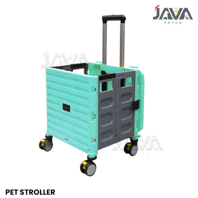 Pet Stroller Troli Lipat Anjing Kucing / Pet Trolley Dog Stroller